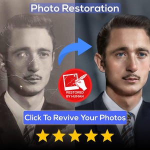 Photo Restoration Service! Colorize Image, Improve Quality, Restore Old Picture, Fix Damage, Fix Blur, Repair Damage, Photo Repair Pic