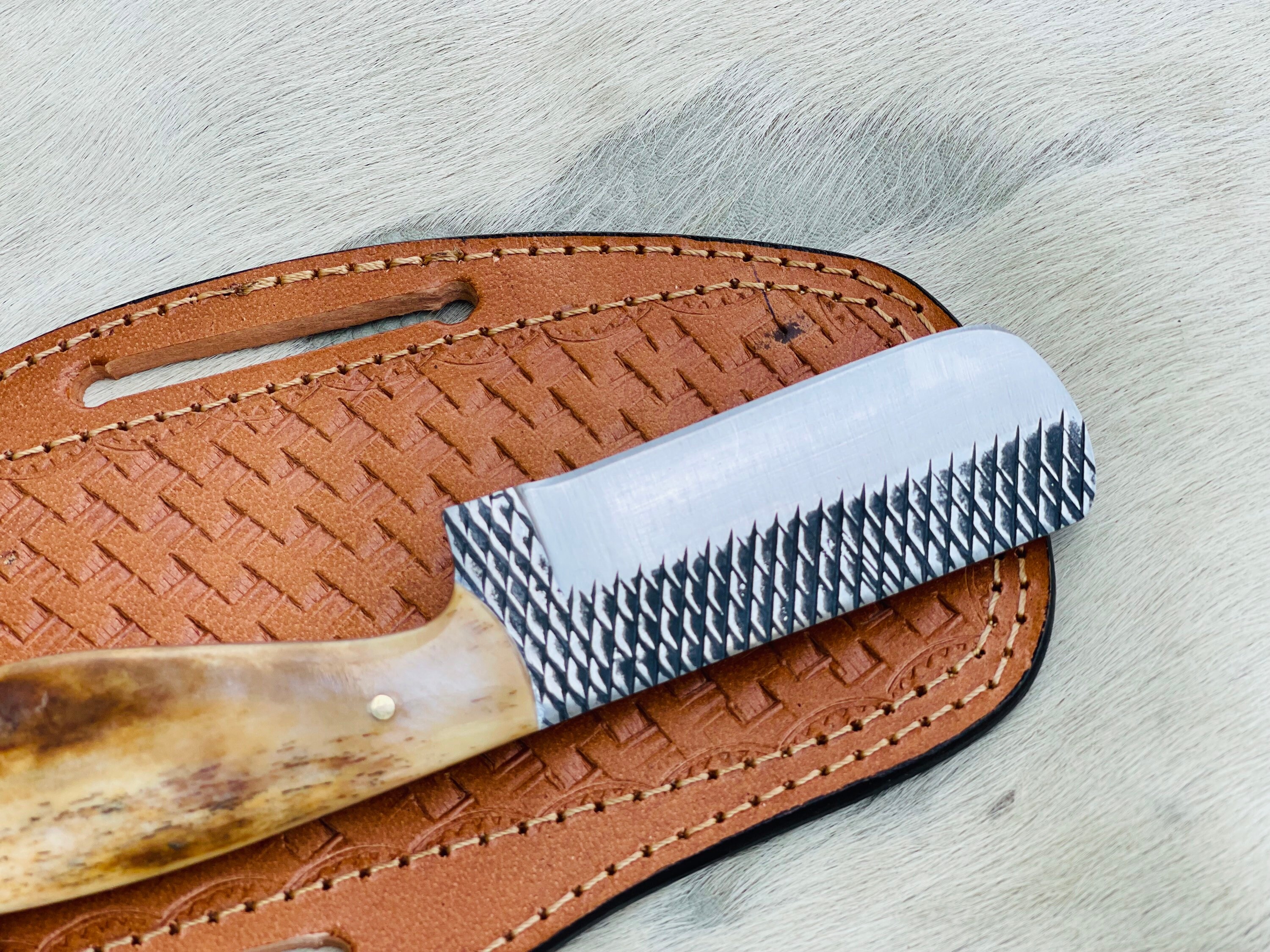 Custom handmade rasp steel bull cutter knife Etsy