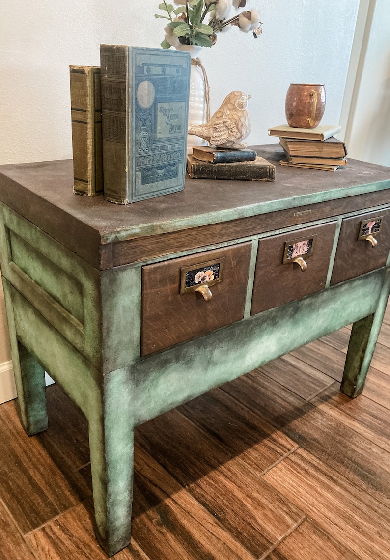 SOLD Apothecary Style Antique Library Card Catalog Etsy