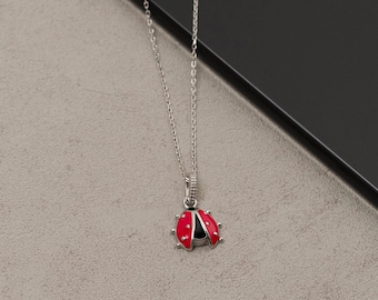 Ladybug Pendant - Dainty Ladybug Necklace - Ladybug Necklace - Luck Jewelry - Gift for Girlfriend - Lucky Gift - Birthday Gift -Gift for Her