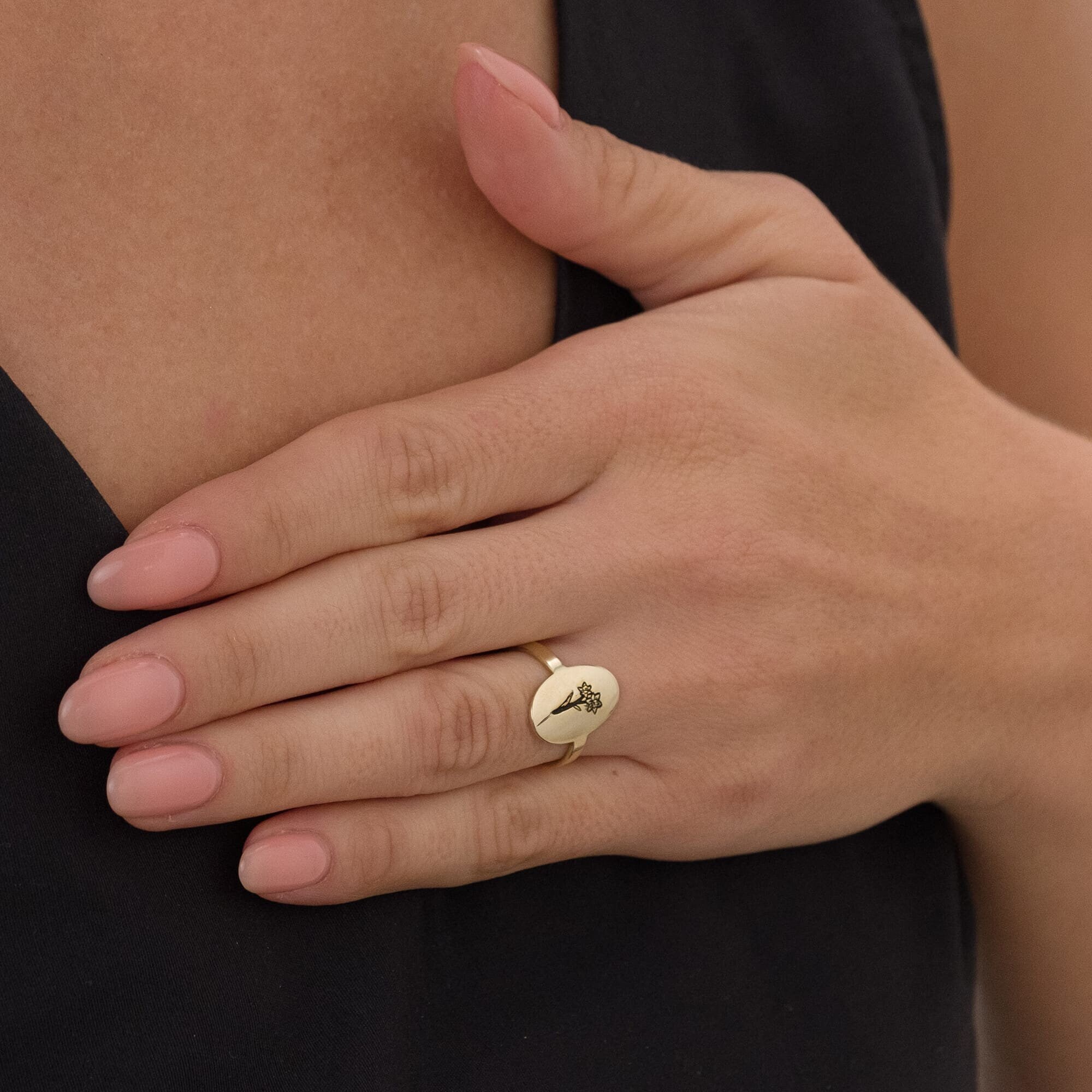 Personalized Birth Flower Ring - Birthday Flowers Ring - Birth Flower ...