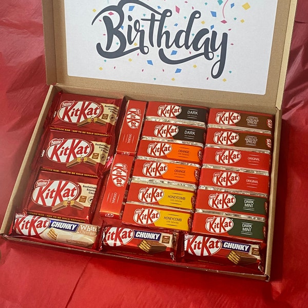 Boîte aux lettres personnalisée KitKat Panier de chocolats, Cadeaux pour elle, Meilleurs amis, Anniversaire, Cadeaux pour lui, Cadeaux de Noël, Boîte de bonbons au chocolat