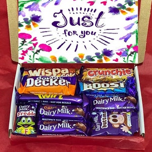Cadbury Chocolate Hamper Gift Box Sweets Lockdown Survival Kit Treats Movie Night Birthday Party Thank You Personalised Christmas Present
