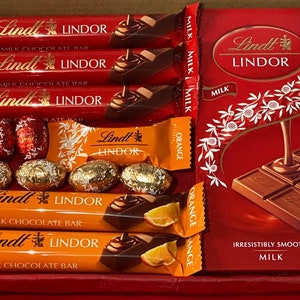 Lindt Lindor Chocolate Hamper Letterbox Cumpleaños Abrazo en una caja Regalos para él Hijo Hija Nieto Padres Día Amigos Regalo de Pascua imagen 2