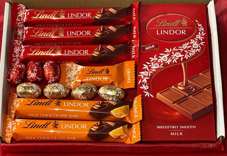 Lindt Lindor Cesto di cioccolato Cassetta delle lettere Compleanno Abbraccio in una scatola Regali per lui Figlio Figlia Nipote Festa del papà Amici Regalo di Pasqua immagine 2