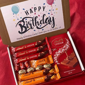 Lindt Lindor Chocolate Hamper Gift Box Letterbox Gift Birthday Hug In A Box Easter Gifts Son Daughter Grandchild Mothers Day Fathers Gift