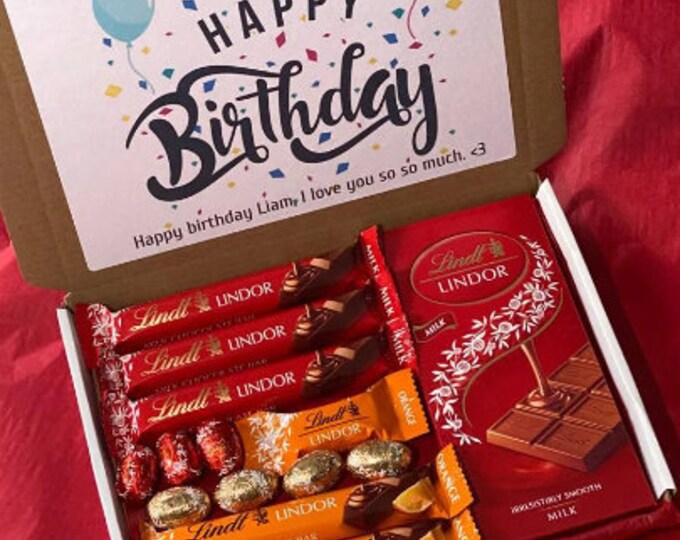 Lindt Lindor Chocolate Hamper Gift Box Letterbox Gift Birthday Hug in A ...