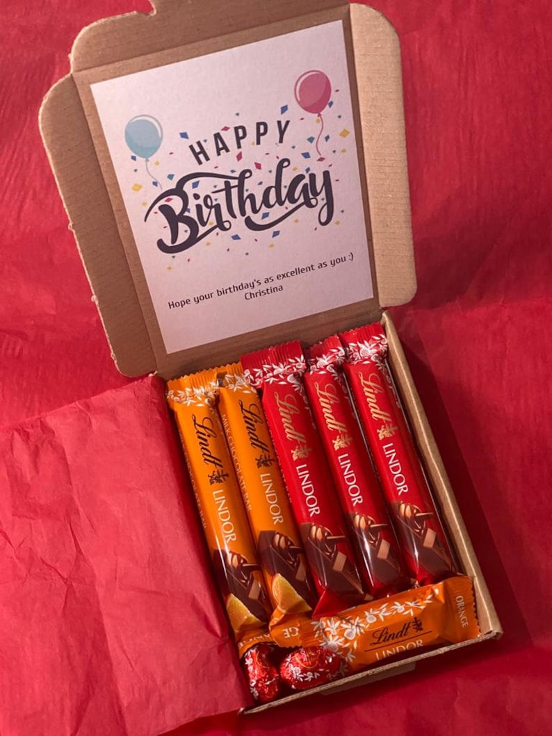 Lindt Lindor Chocolate Hamper Letterbox Cumpleaños Abrazo en una caja Regalos para él Hijo Hija Nieto Padres Día Amigos Regalo de Pascua Small Box
