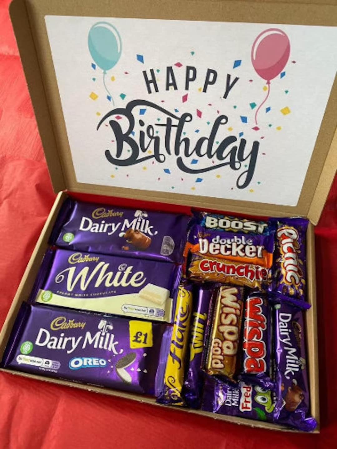 Cadbury Dairy Milk Chocolate Hamper Sweet Personalised Box Candy Orange ...