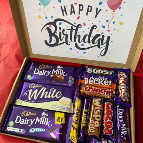 Cadbury Dairy Milk Chocolate Hamper Sweet Personalised Box Candy Orange Twirl Letterbox Treat Selection Gift Present Birthday Easter