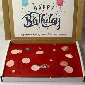 Lindt Lindor Chocolate Hamper Letterbox Cumpleaños Abrazo en una caja Regalos para él Hijo Hija Nieto Padres Día Amigos Regalo de Pascua imagen 7
