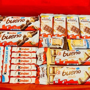 Boîte de sélection de paniers de chocolats Kinder personnalisée, cadeaux Bueno Hippo, cadeaux d'anniversaire, je t'aime pour elle pour la fête des pères, cadeaux pour les enseignants