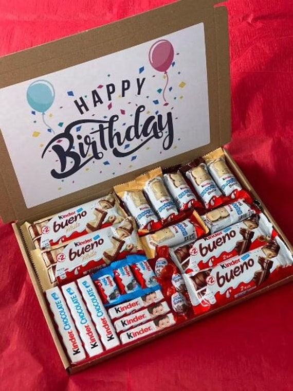 PERSONALISED Kinder Chocolate Hamper Selection Box Kinder Bueno Hippo Sweet  Gift Present Birthday Love You Gifts for Him for Her Christmas -  Norway