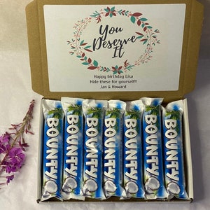 Bounty Milk Chocolate Gift Box Hamper Birthday Present Chocolate Hamper Box Fathers Mothers Day Gifts Chocolate Hamper Hug In A Box Easter