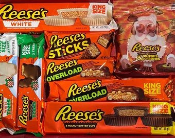 Personalised Reeces Chocolate Sweet Hamper | Reeses Christmas Gift Box | Happy Birthday | Xmas Present | Thank You | Stocking Filler Gifts