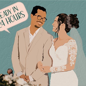 Vrienden Gezichtsloos Portret, gepersonaliseerde foto, foto-illustratie, gepersonaliseerd portret, vriend cadeau, vriendin cadeau, Snelle verwerking