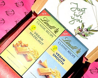 Vegan Chocolate Gift Box | Dairy Free Letterbox Hamper Vegan Treat Present Plant Based Chocolate Selection Gift Hamper Vegan Sweets Box