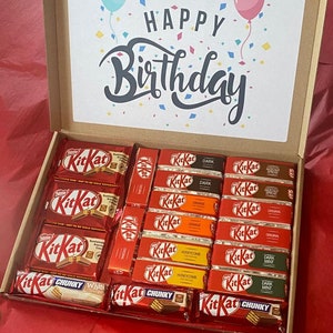 KitKat Personalised Christmas Chocolate Sweets Hamper Gift Box Present Birthday Girlfriend Boyfriend Anniversary Best Friend Sending Hug