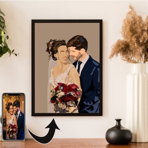Gezichtsloos portret, aangepaste illustratie, foto-illustratie, gepersonaliseerde foto, gepersonaliseerd portret, vriend cadeau, vriendin cadeau.