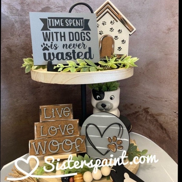Dog Tier Tray Decor Etsy