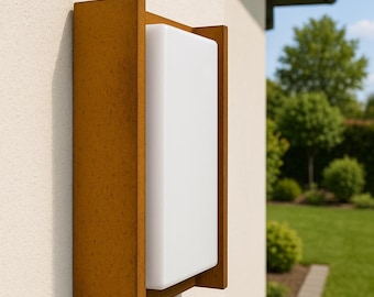 Tuinwandlamp, wandlamp, roestkleurige afwerking, tuinwandlamp - LuminaRust nr. 550