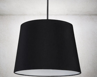 Modern pendant lamp with interchangeable shades - black - gray - white - universal decoration for any interior, pendant lamp