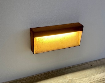 LED-wandlamp voor buiten, opvallende architecturale verlichting, roestig design - LuminaRust nr. 551