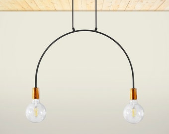 Ceiling light lamp ceiling lamp black copper loft industrial 2-bulb E27 230V