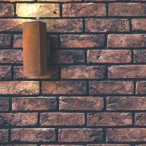 Rust Wall Light Rusty up & Down Outdoor Wall Light With Real Rust | Vintage Facade Lamp ...