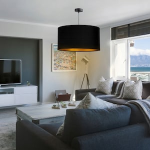 Hanging Ceiling Light Pendant Lamp Modern Chandelier Decorative Night Lamp Black Gold