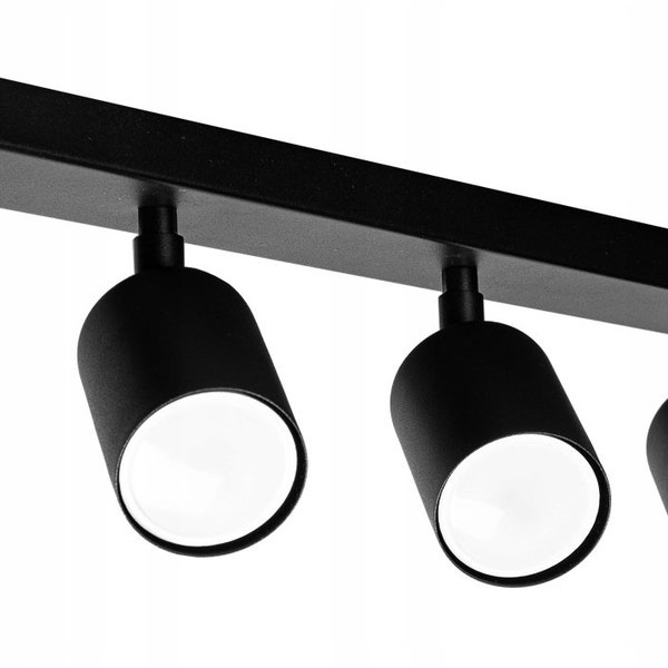 Minimalist black loft ceiling light with flexible spot design ceiling lamp