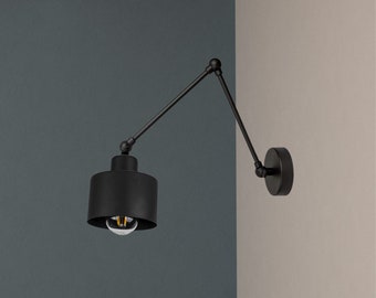 Wall Light Modern Minimalist Wall Lamp Black Industrial E27 Round Vanities