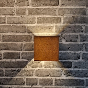 Outdoor light wall spotlight rust lamp wall light, garden lamp 230V, LuminaRust 559, Standard / With motion detector / Wide version