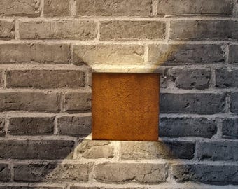 Outdoor light wall spotlight rust lamp wall light, garden lamp 230V, LuminaRust 559, Standard / With motion detector / Wide version