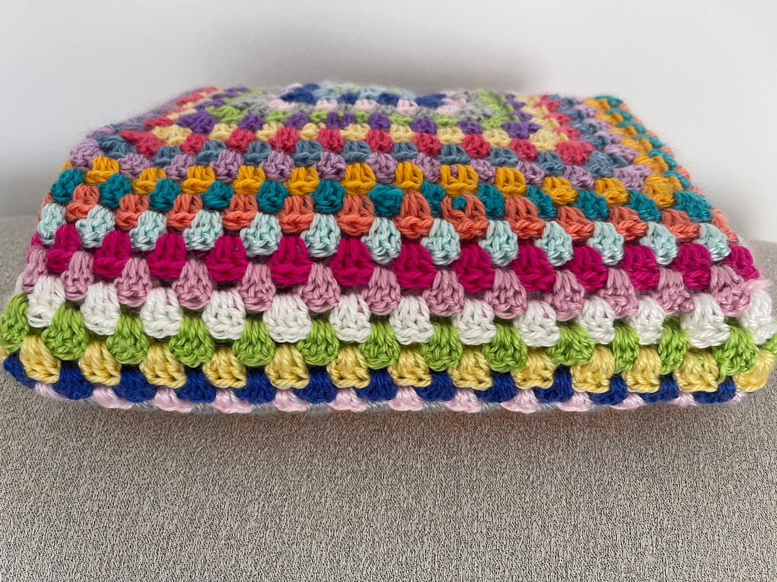 Crochet Multicolored Rainbow Blanket/Throw/Lapghan Etsy