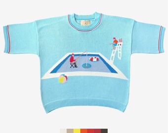 Camiseta de punto hecha a mano: Diseño sobre el calentamiento global