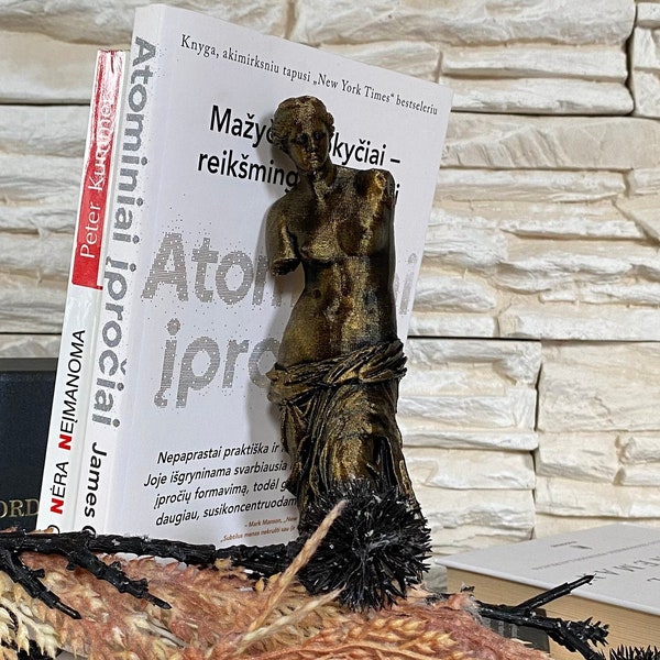 Antike goldene Venus von Milo Buchstütze / griechische Göttin Statue / 3D gedruckt