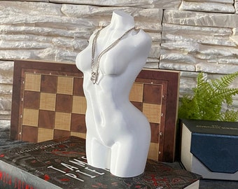 Female Torso Jewelry Display Stand Storage / 3D printed