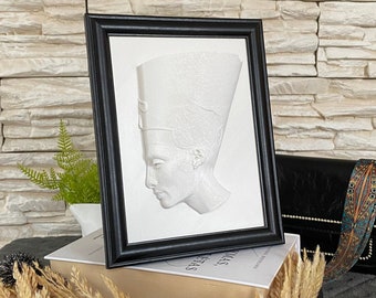 Framed Nefertiti Egyptian Statue / 3D printed