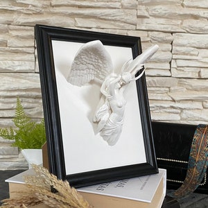Angel and Devil Kiss Framed / 3D printed