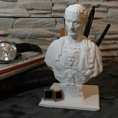 Julius Caesar Pen Holder / Statue / Organizer / 3D Printed Etsy
