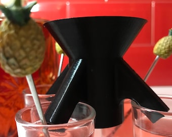 4-way SHOTS-dispenser / Party / 3D-geprint / Likeurdispenser