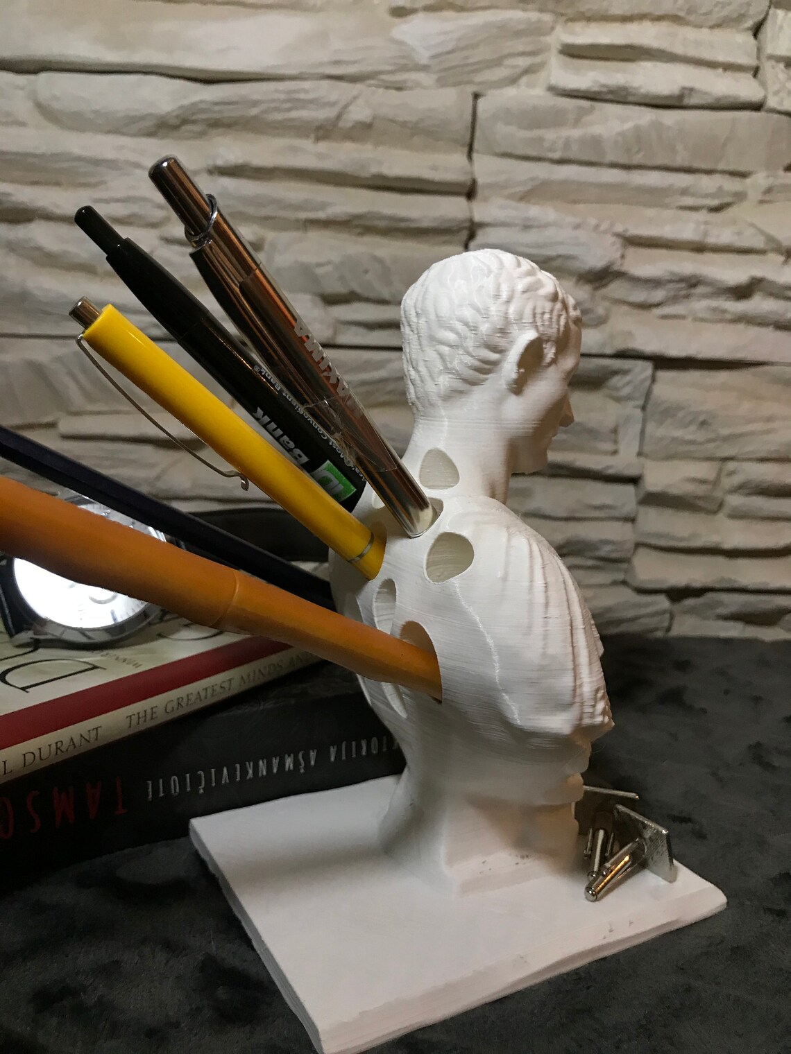 Julius Caesar Pen Holder / Statue / Organizer / 3D printed Etsy