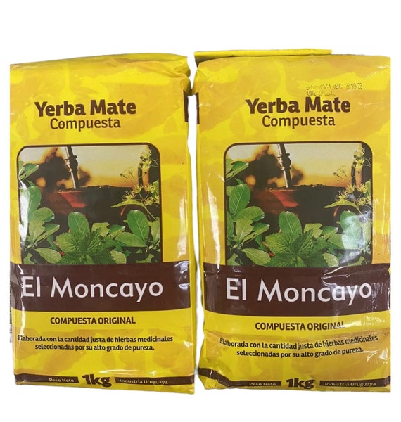 2 Packs Yerba Mate Moncayo 1kg Compuesta Original Uruguay Tea 