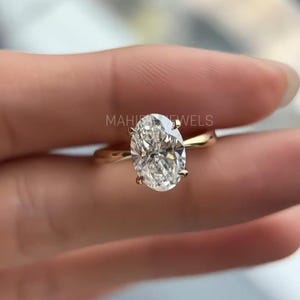2-3 CT Lab Grown Oval Diamond Engagement Ring Gold Wedding Ring for Women Anniversary Proposal Gift vintage lab grown diamond ring