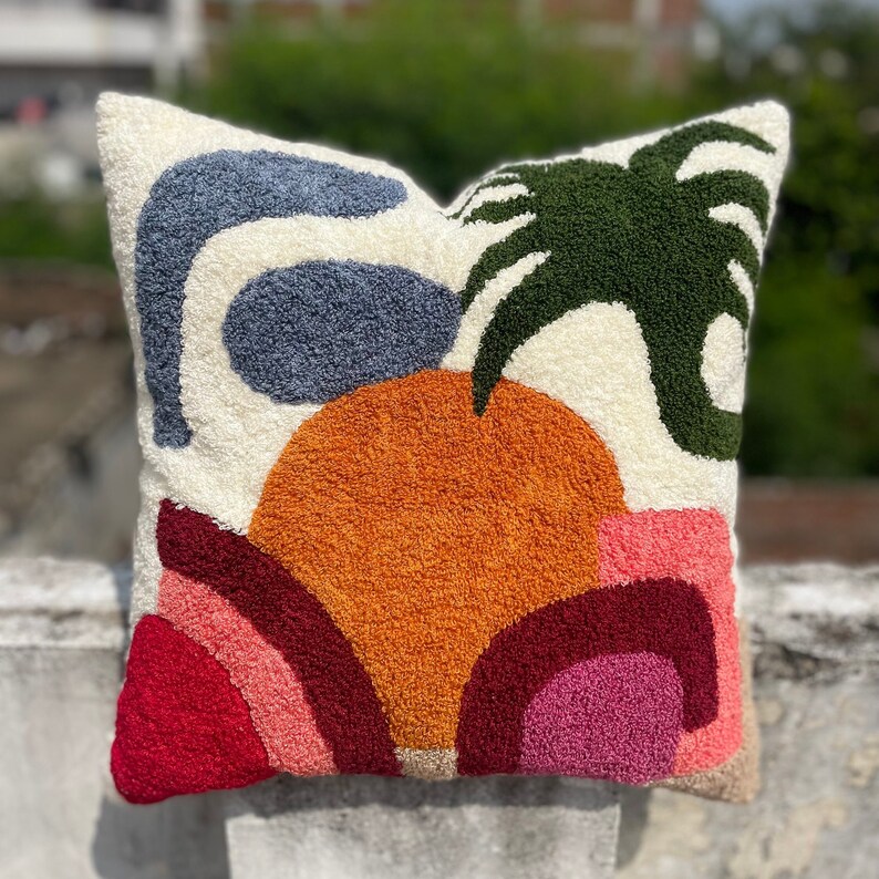 Boho Chic Multicolor Embroidery Cushion Covers, Living Room Decorative