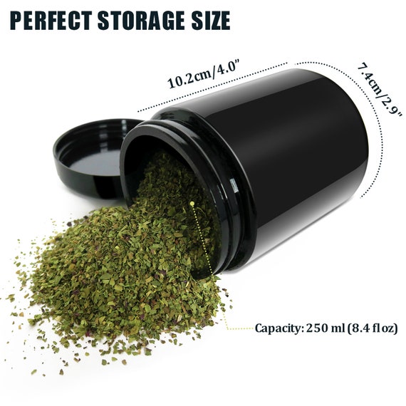 Large 250ml UV Glass Stash Jar Smell Proof Container Airtight Herb