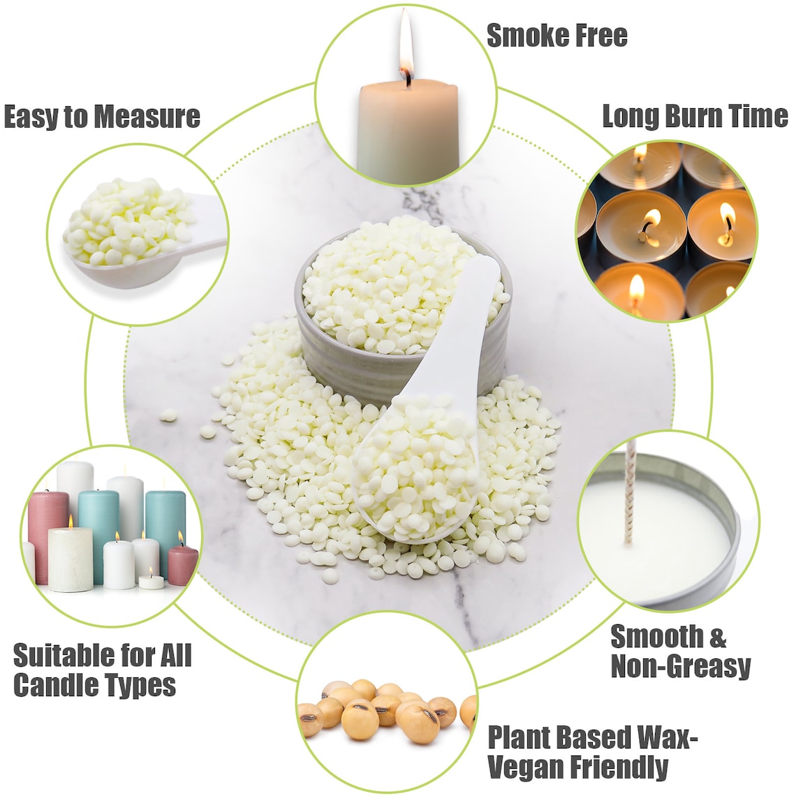 Soy Wax 100 Natural Soy Candle Wax Beads Organic SOYA Wax Etsy UK