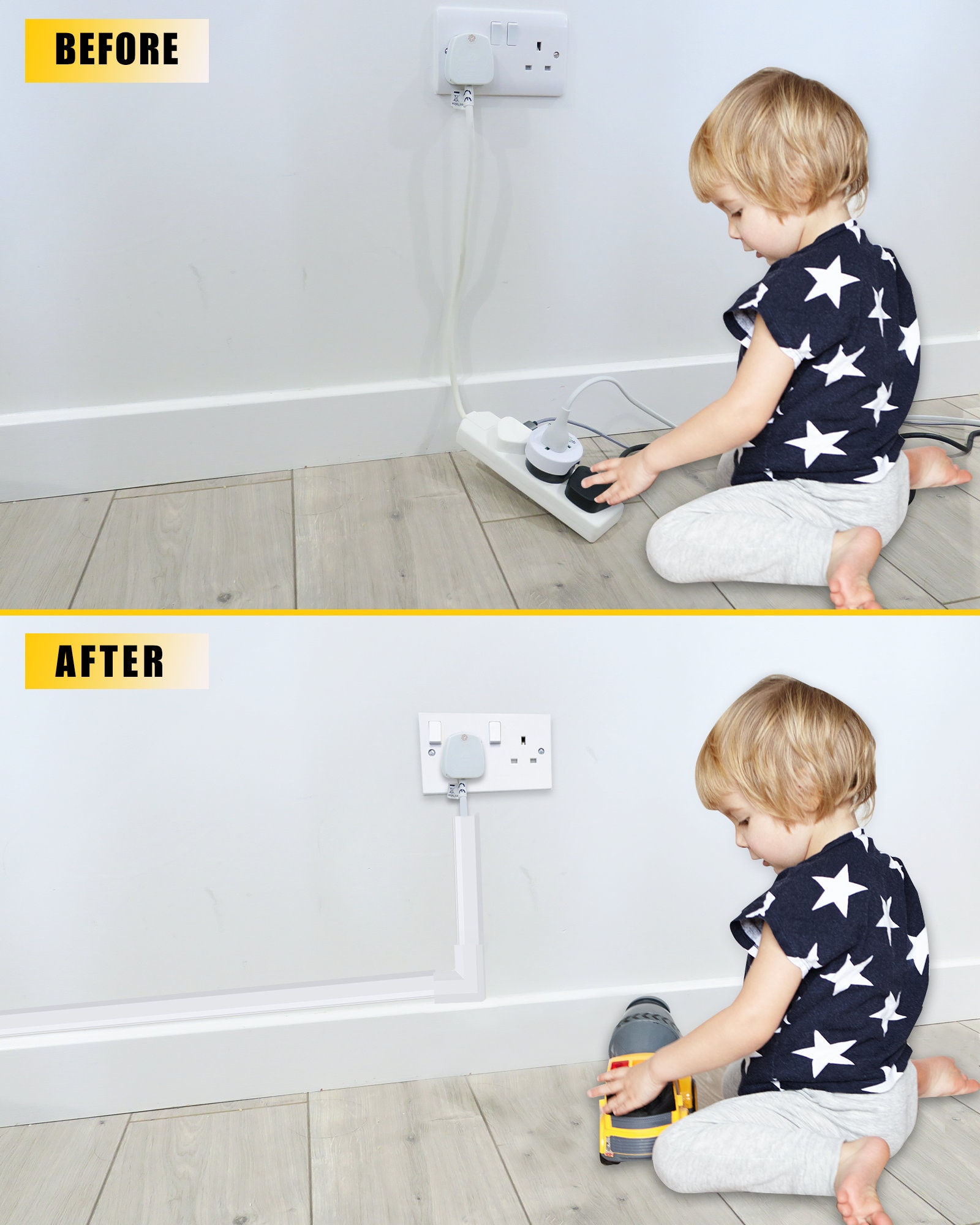 4M TV Cable Tidy White Cable Trunking Wire Tidy Conduit | Etsy