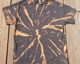Bleach Tie-Dye Black Tee